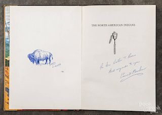 Two author signed The North American Indians, written and illustrated by Ernest Berke, each with a
