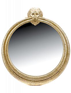 Large Marge Carson Silvered Gilt Wall Mirror