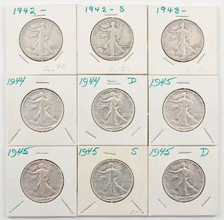 United States Walking Liberty Half Dollars 1942-1945