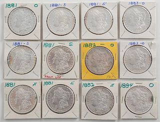 United States Morgan Silver Dollars 1881,1882,1883,1884