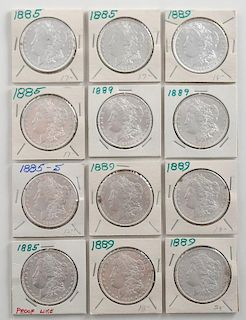 United States Morgan Silver Dollars 1885, 1889