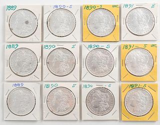 United States Morgan Silver Dollars 1889,1890,1891