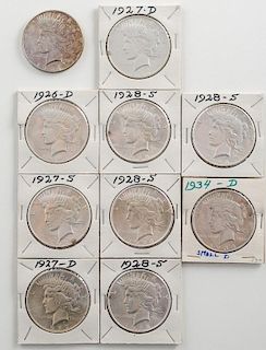 United States Morgan Silver Dollars 1926,1927,1928,1934