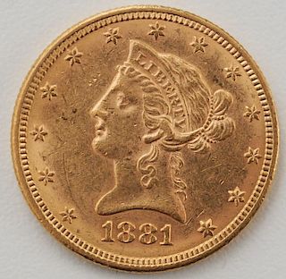 United States 1881 Liberty Head Gold Eagle