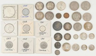 Collection of Coins from Great Britain, Canada, Australia, and New Zealand