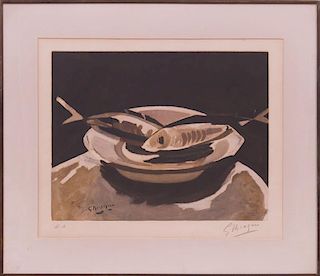 AFTER GEORGES BRAQUE (1882-1963): LES POISSONS