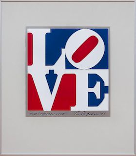 ROBERT INDIANA (b. 1928): THE AMERICAN LOVE: TWO IMPRESSIONS