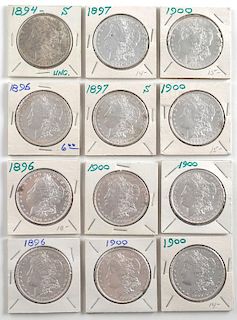 United States Morgan Silver Dollars 1894,1896,1897,1900