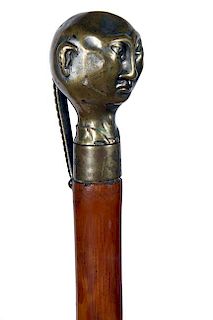 27. Spitting Chinaman Cane- Ca. 1890- Handle is stamped “W.D. & Co.” and also “pat. appd for.”, there are a few shall