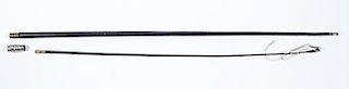 54. Buggy Whip Cane- Late 19th Century- The handle is signed “Springfield, Ohio, the patent cane whip” the handle unscrew