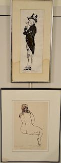 Two Rex Goreleigh (1902-1986) 
(1) Lithograph 
Old Grad - Princeton 
pencil signed, dated, and numbered lower right: Goreleig