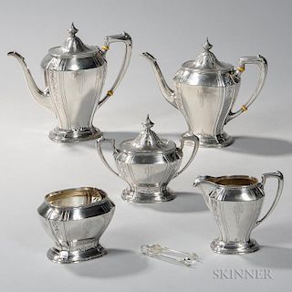 Five-piece Towle Sterling Silver Tea and Coffee Service