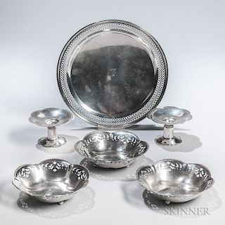 Six Pieces of Tiffany & Co. Sterling Silver Tableware