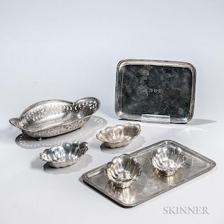 Seven Pieces of Tiffany & Co. Sterling Silver Tableware