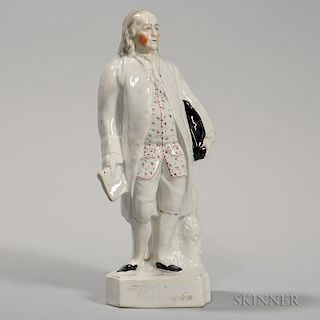 Victorian Staffordshire Figure Titled Washington