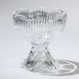 Brilliant-cut Glass Punchbowl on Stand