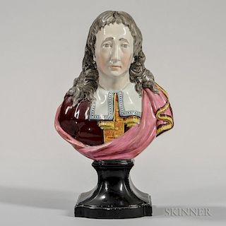 Staffordshire Pearlware Bust of Milton