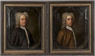 British School, 18th Century, Two Portraits, Said to Depict Henry Goldney in Quaker Dress and Henry Goldney of Whitechurch, U