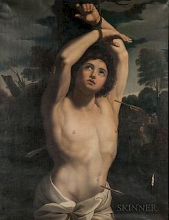 Italian School, 19th Century, After Guido Reni (Italian, 1575-1642), St. Sebastian,, Unsigned., Condition: Tear to l.r. edge,