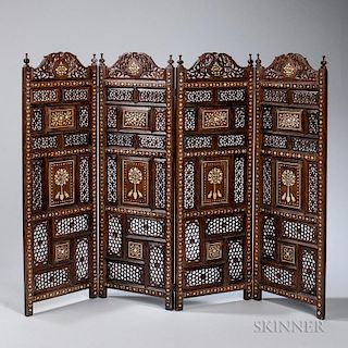 Anglo-Indian Inlaid Table Screen