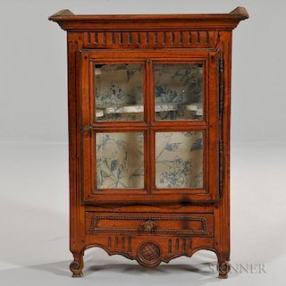 French Provincial Diminutive Fruitwood Cabinet