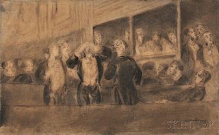Constantin Guys (French, 1802-1892)      Loges et Spectateurs au Théâtre