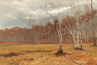Marcus A. Waterman (American, 1834-1914)      Birches