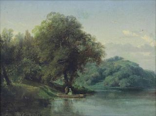 After George Inness. Oil on Canvas. River