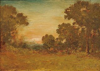 Ralph Albert Blakelock (American, 1847-1919)      Autumn Landscape