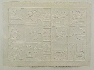 NEVELSON, Louise. Cast Paper Relief. "Dawn's