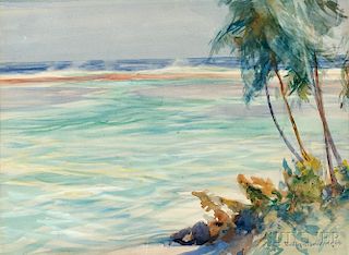 Charles Herbert Woodbury (American, 1864-1940)      A Tropical Paradise