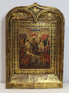 M. Grieve Co. Framed Antique Russian Icon.