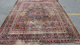 Antique and Finely Woven Handmade Kirman Carpet