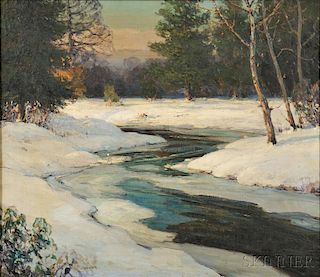 Walter Koeniger (American, 1881-1943)      Wintery Stream