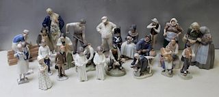ROYAL COPENHAGEN. Lot of 10 Porcelain Figurines.