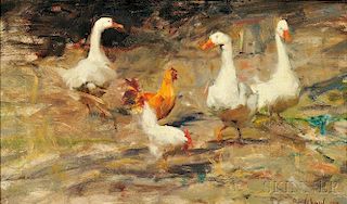 Richard Alan Schmid (American, b. 1934)      White Geese
