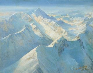 Peter Ellenshaw (American, 1913-2007)      Snow Covered Peaks