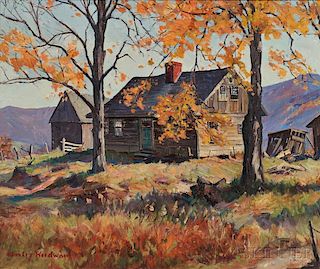 Stanley Wingate Woodward (American, 1890-1970)      Cabin in the Hills