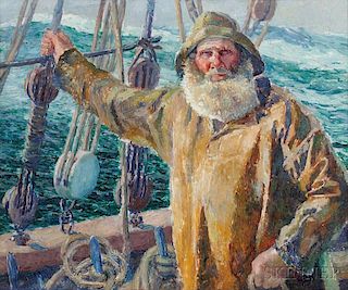 Sigurd Skou (Norwegian/American, 1875-1929)      Ship Captain