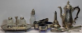 SILVER. Large Grouping of Antique English Silver.