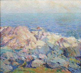 Sigurd Skou (Norwegian/American, 1875-1929)      Rocky Seascape