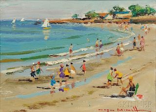 Wayne Beam Morrell (American, 1923-2013)      Front Beach, Rockport, Mass.