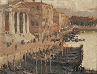 George Elmer Browne (American, 1871-1946)      Evening in Venice