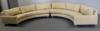 Modernist Upholstered 2 Piece Sectional Sofa.