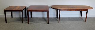 MIDCENTURY. Lot of 3 Rosewood Occasional Tables.