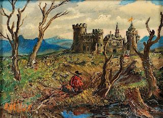 David Davidovich Burliuk (Russian/American, 1882-1967)      Medieval Castle