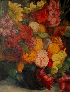 Henry George Keller (American, 1869-1949)Still Life, Summer Flowers