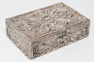 Portuguese Silver Trinket Box, Rococo-Style