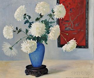 Margaret Fitzhugh Browne (American, 1884-1972)      Red, White, and Blue/A Still Life with Peonies