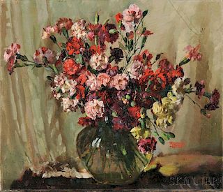 Hermann Fricke (German, 1887-1966)      Carnations